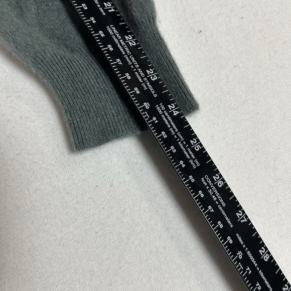 Vintage Cellini 1/4 Zip Sweater Mens 52 Wool Cashmere Blend Pullover Green Italy - Picture 10 of 11